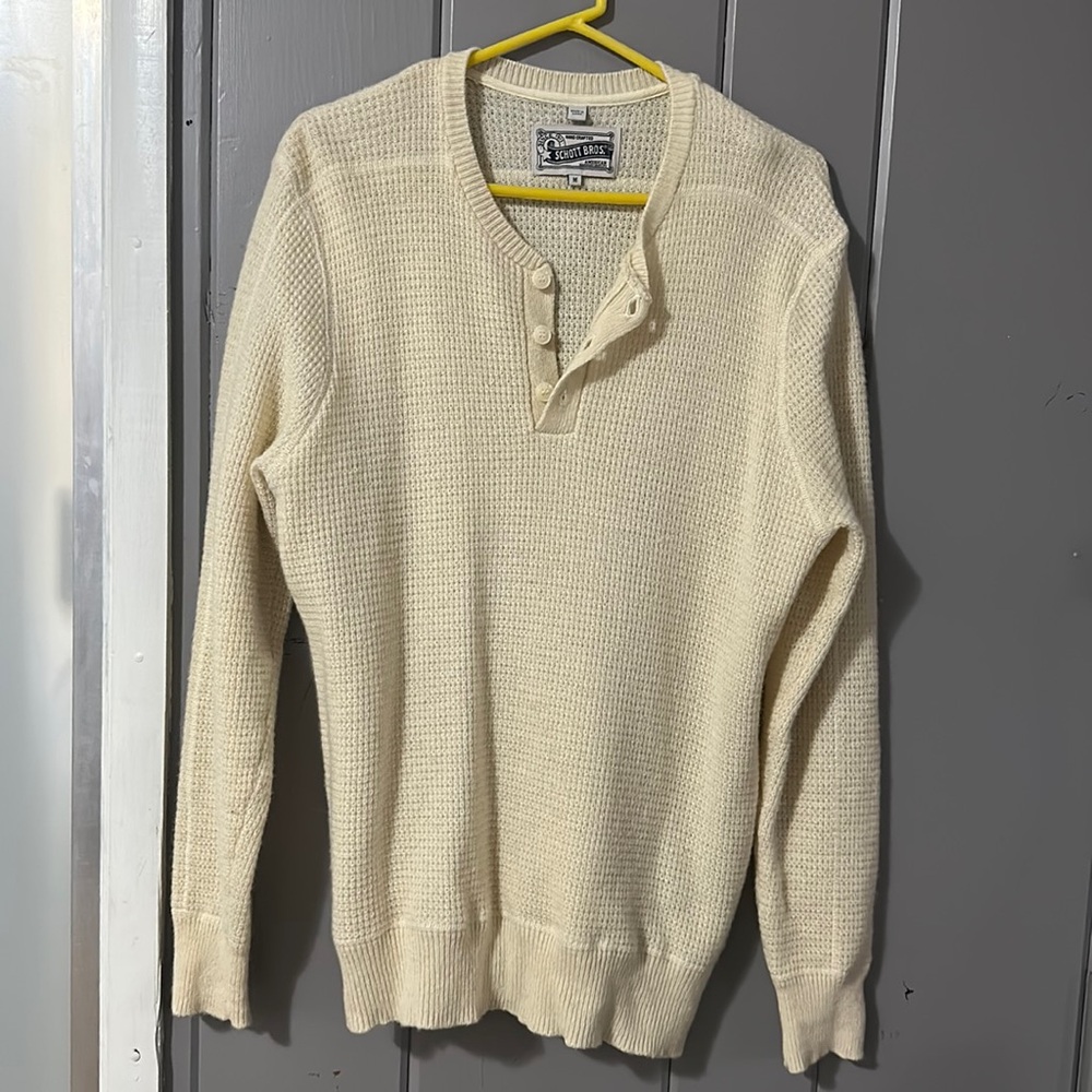 Schott Bros cream sweater men’s size M